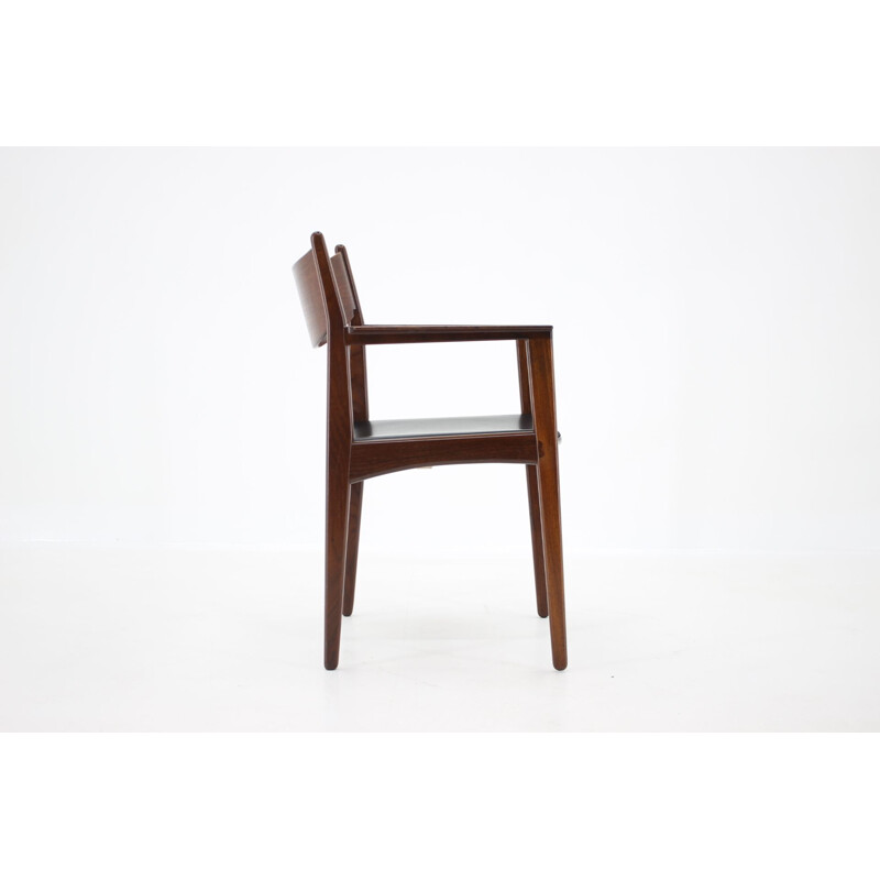 Vintage Danish teak and leatherette armchair, 1960s