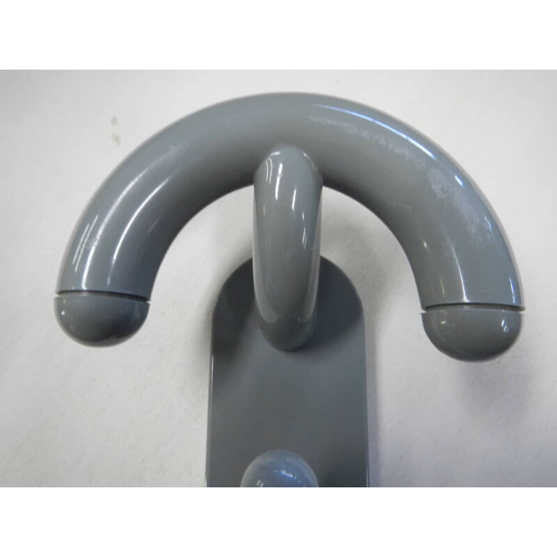 Pair of grey vintage coat racks in Abs plastic by Con & Con