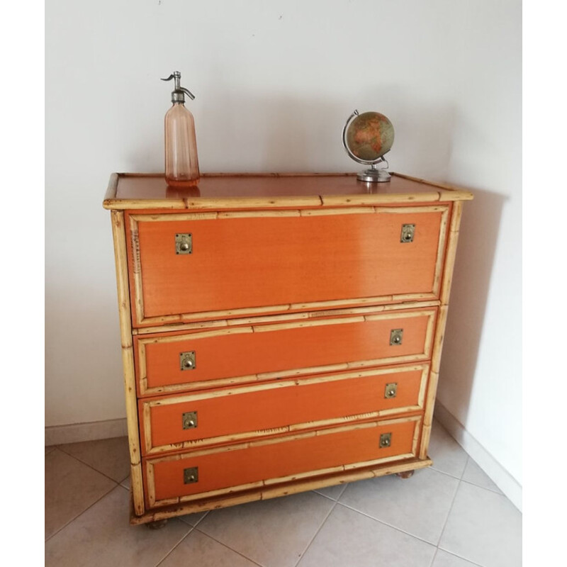 Vintage wooden highboard bar