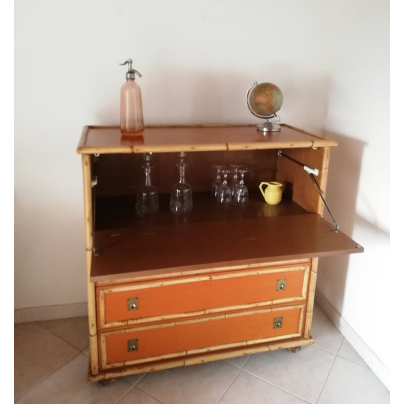 Vintage wooden highboard bar