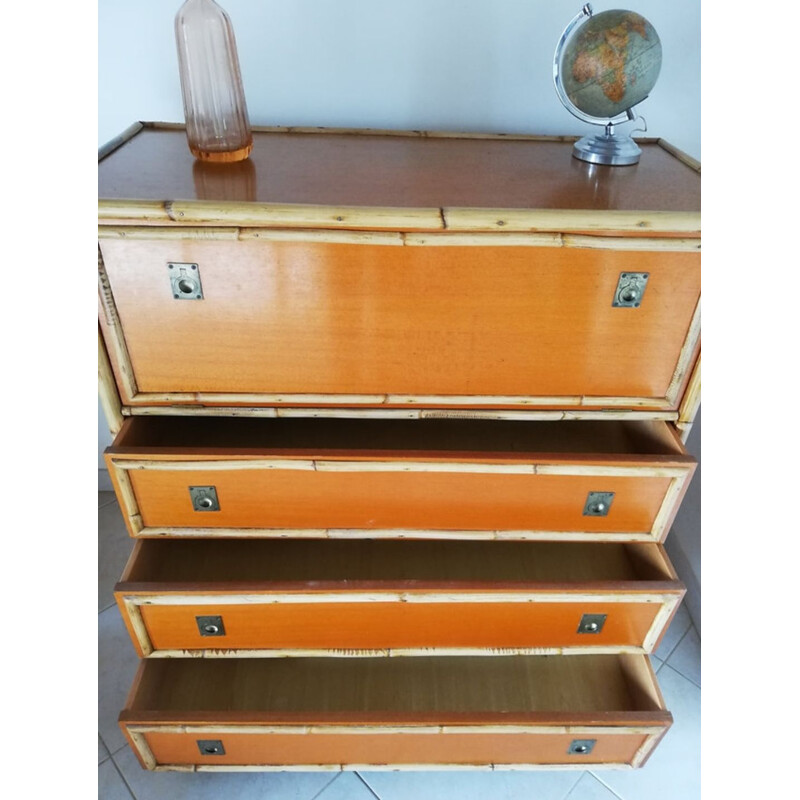 Vintage wooden highboard bar