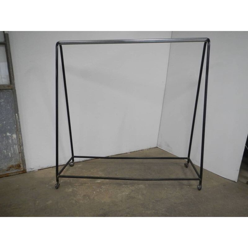 Industrial coat rack in black painted iron