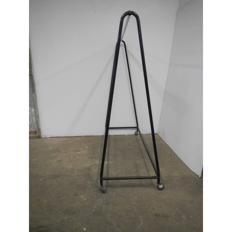 Industrial coat rack in black painted iron
