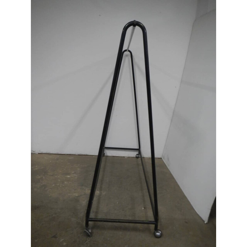 Industrial coat rack in black painted iron