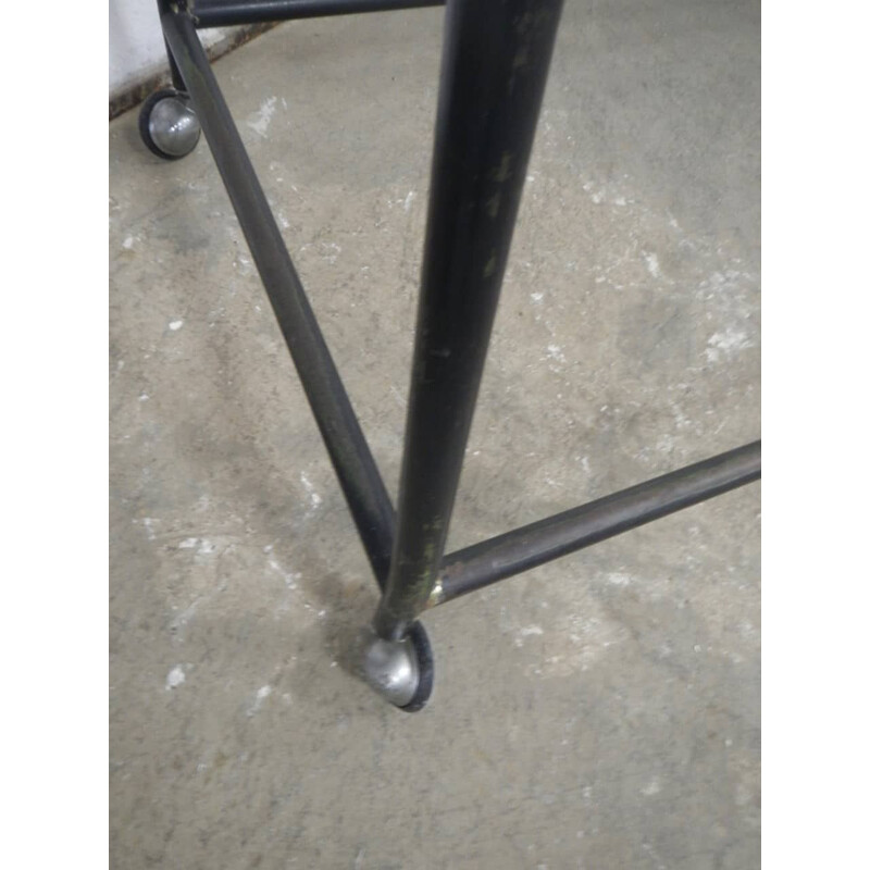 Industrial coat rack in black painted iron