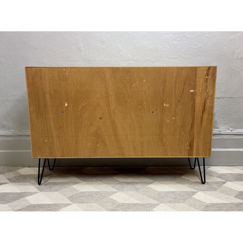 Vintage Danish teak and glass sideboard, 1970-1980s