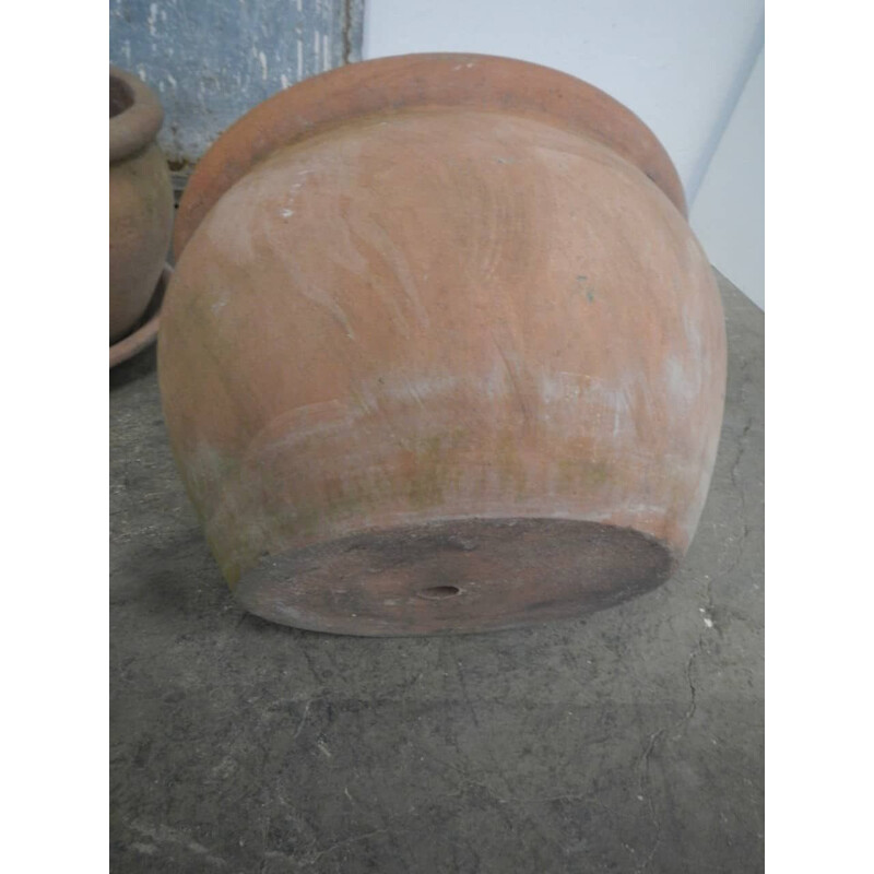 Coppia di vasi vintage in terracotta