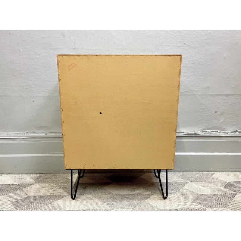 Vintage Danish teak sideboard with glass shelves and doors, 1970s