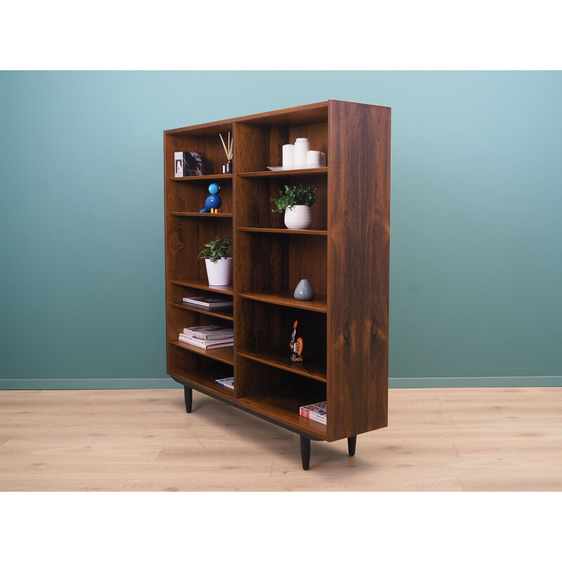 Rosewood vintage Danish bookcase by Hundevad, 1960s