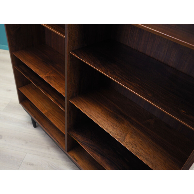 Rosewood vintage Danish bookcase by Hundevad, 1960s