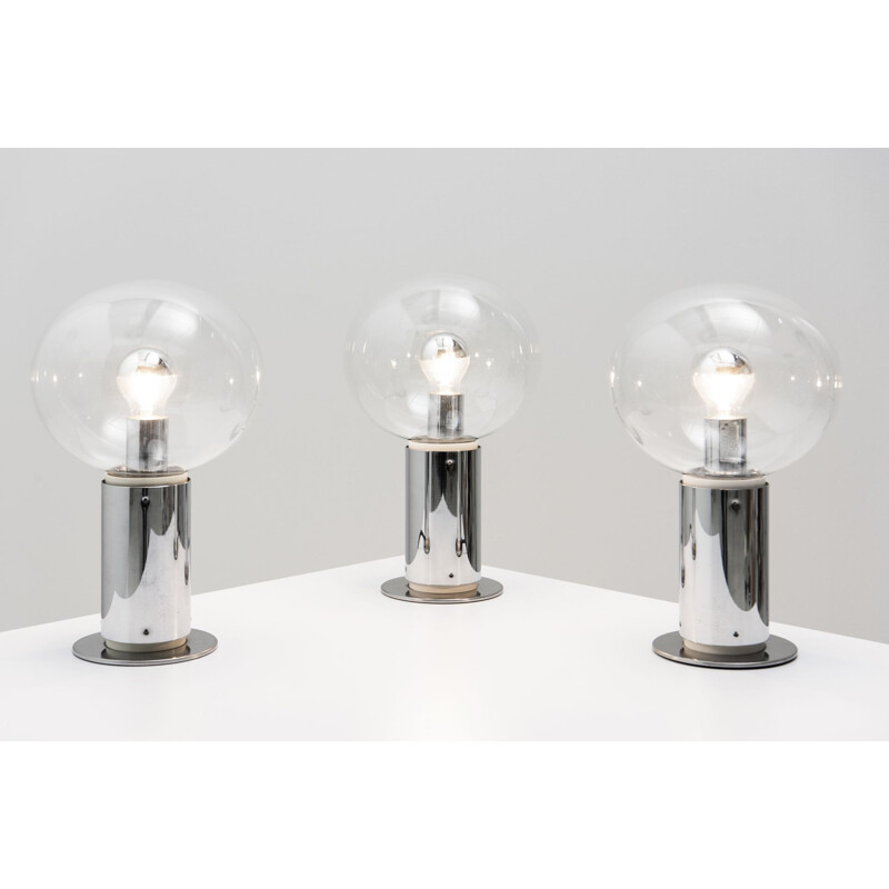 Set of 3 Space Age table lamps by Motoko Ishii for Staff Leuchten, Germany 1970s