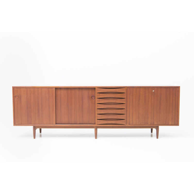 Vintage sideboard with counterweight drawers model 29A by Arne Vodder for Sibast Furniture, Denmark 1950