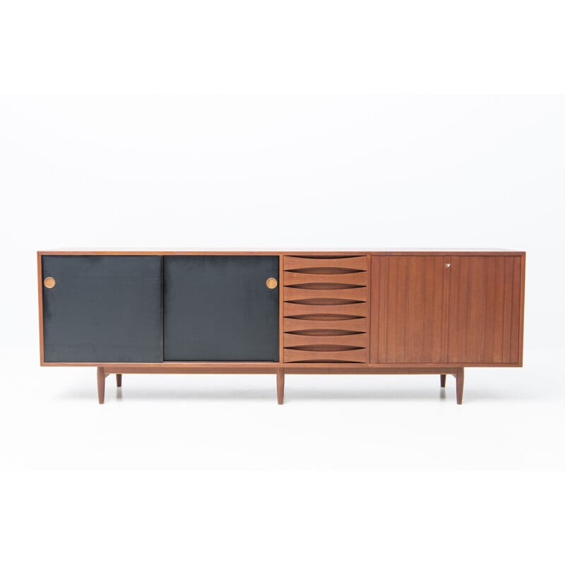 Vintage sideboard with counterweight drawers model 29A by Arne Vodder for Sibast Furniture, Denmark 1950