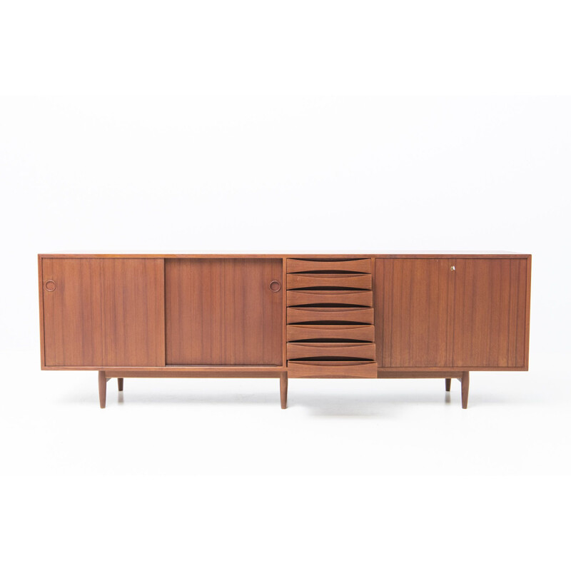 Vintage sideboard with counterweight drawers model 29A by Arne Vodder for Sibast Furniture, Denmark 1950