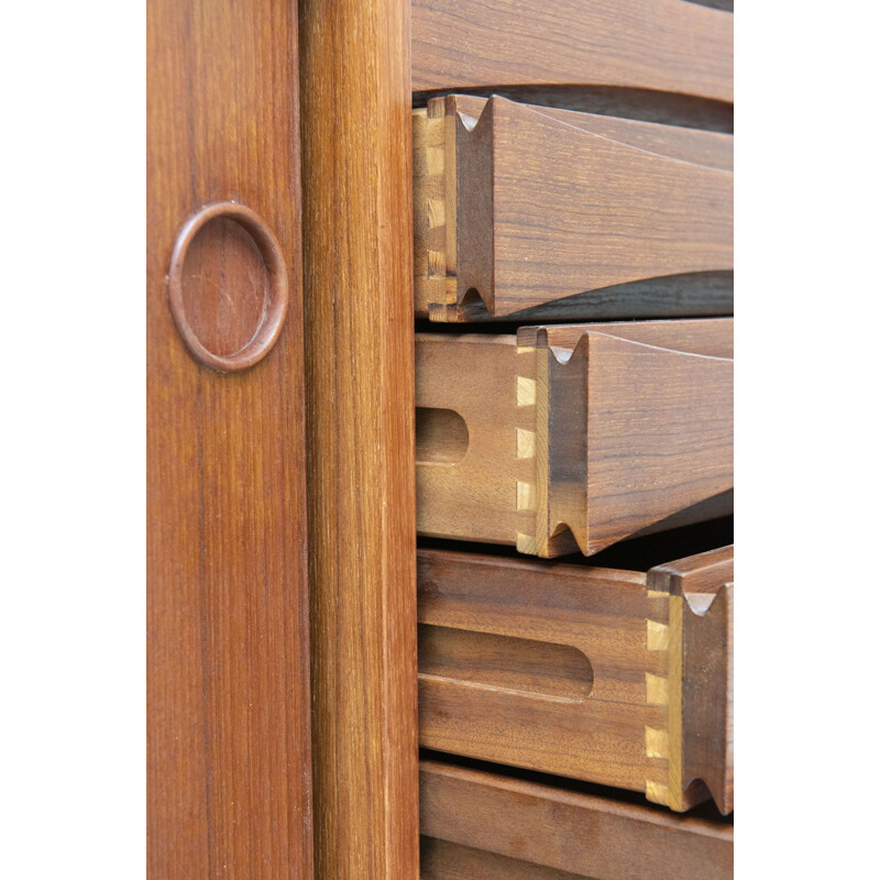 Vintage sideboard with counterweight drawers model 29A by Arne Vodder for Sibast Furniture, Denmark 1950