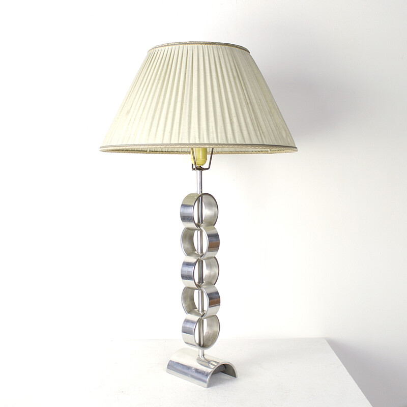 Lampe de table vintage en aluminium - 1970