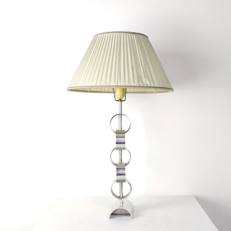 Midcentury aluminium table lamp - 1970s