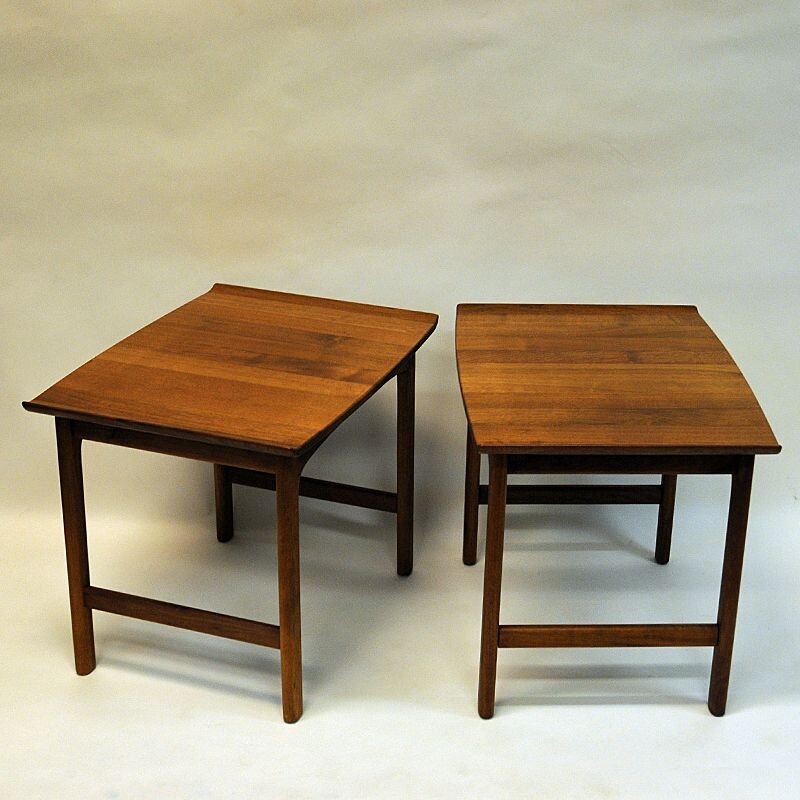 Pair of vintage Swedish teak side tables Frisco by Folke Ohlsson for Tingströms, 1960s