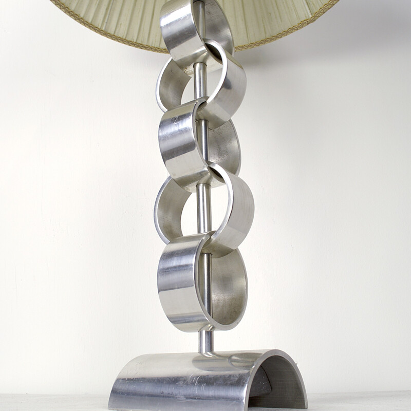Lampe de table vintage en aluminium - 1970