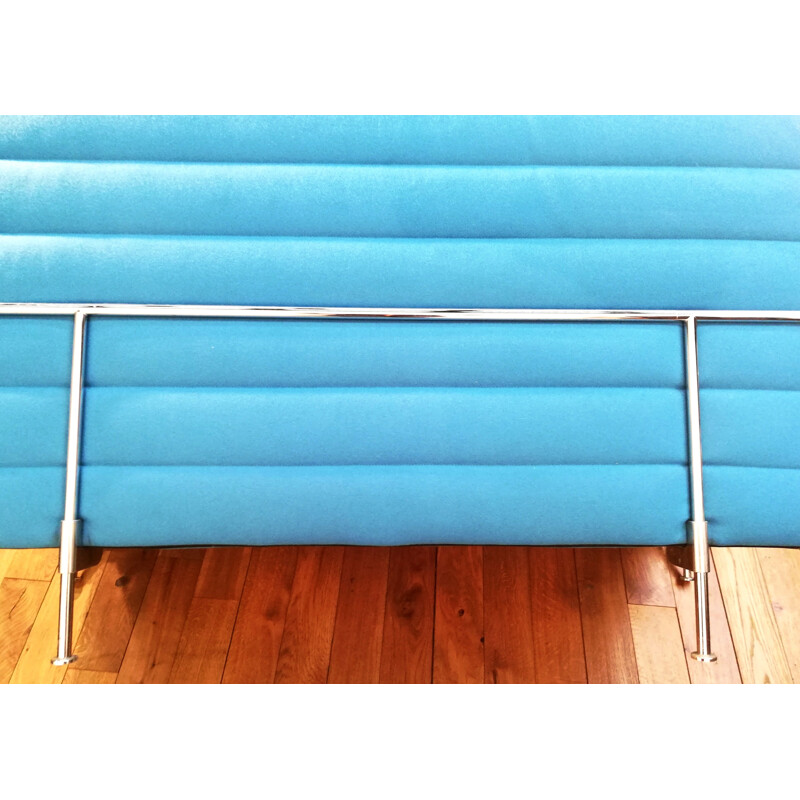 Alcove vintage sofa in blue fabric by Bouroullec for Vitra