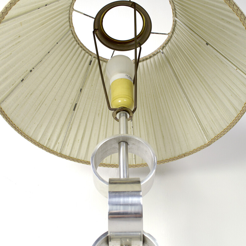Midcentury aluminium table lamp - 1970s