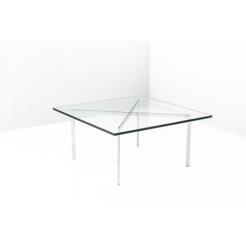Vintage "Barcelona" coffee table by Ludwig Mies Van Der Rohe for Knoll Int., Germany 1960s