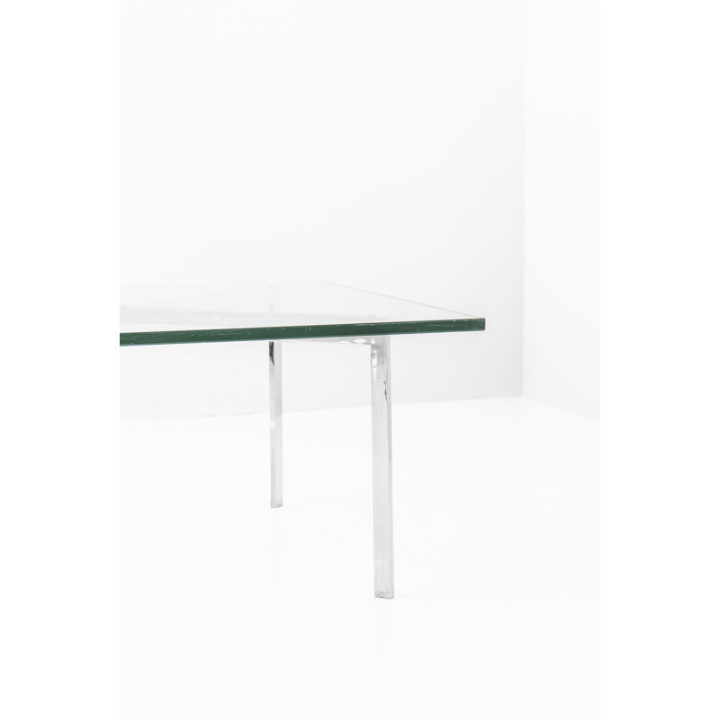 Table basse vintage "Barcelona" par Ludwig Mies Van Der Rohe pour Knoll Int., Allemagne 1960