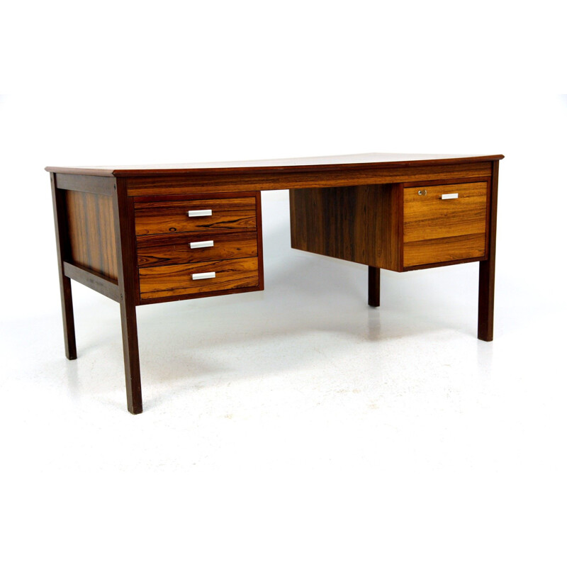 Vintage rosewood desk, Sweden 1960