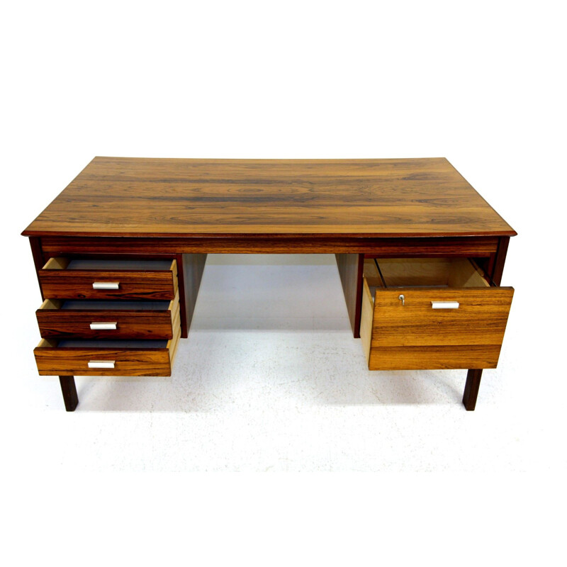 Vintage rosewood desk, Sweden 1960