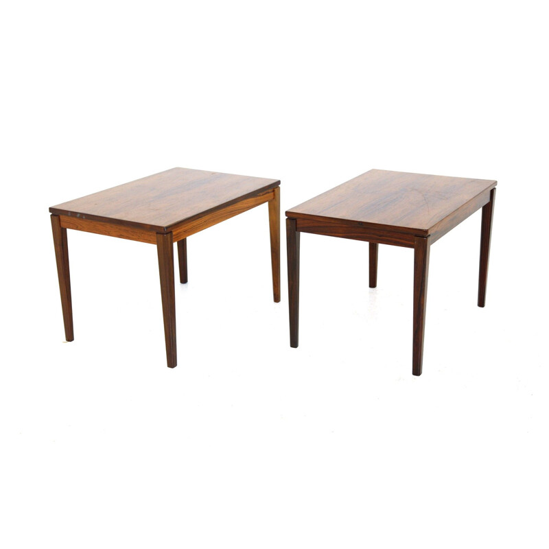 Pair of rosewood side tables, Sweden 1960