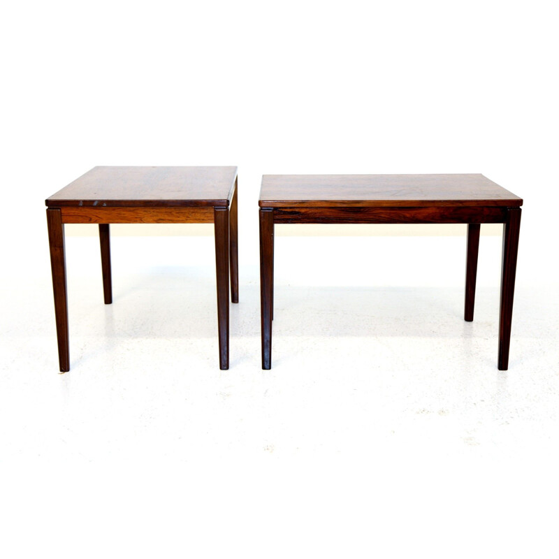 Pair of rosewood side tables, Sweden 1960