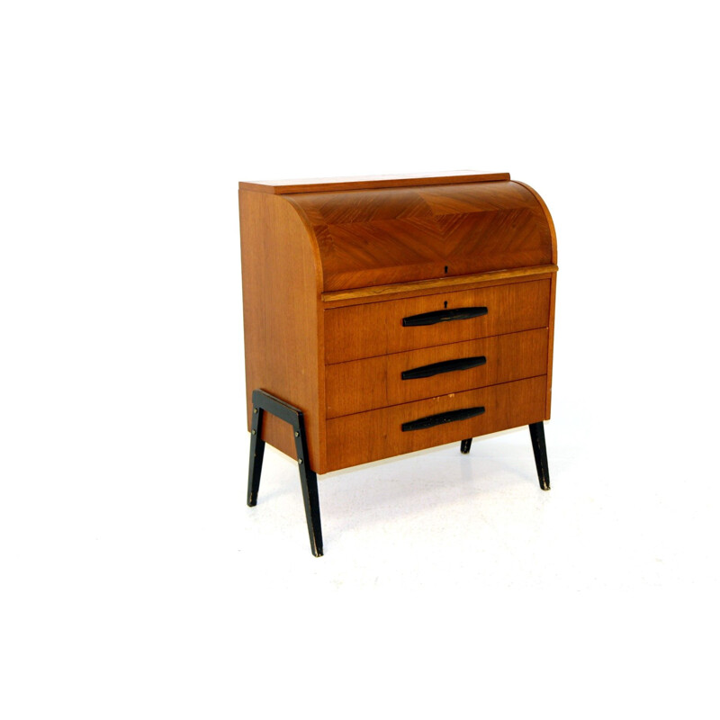 Vintage teak secretary by Bröderna Gustafssons Träindustri, Sweden 1950