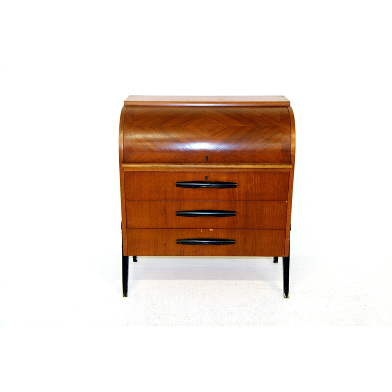 Vintage teak secretary by Bröderna Gustafssons Träindustri, Sweden 1950