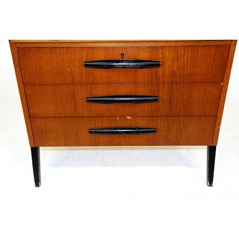 Vintage teak secretary by Bröderna Gustafssons Träindustri, Sweden 1950