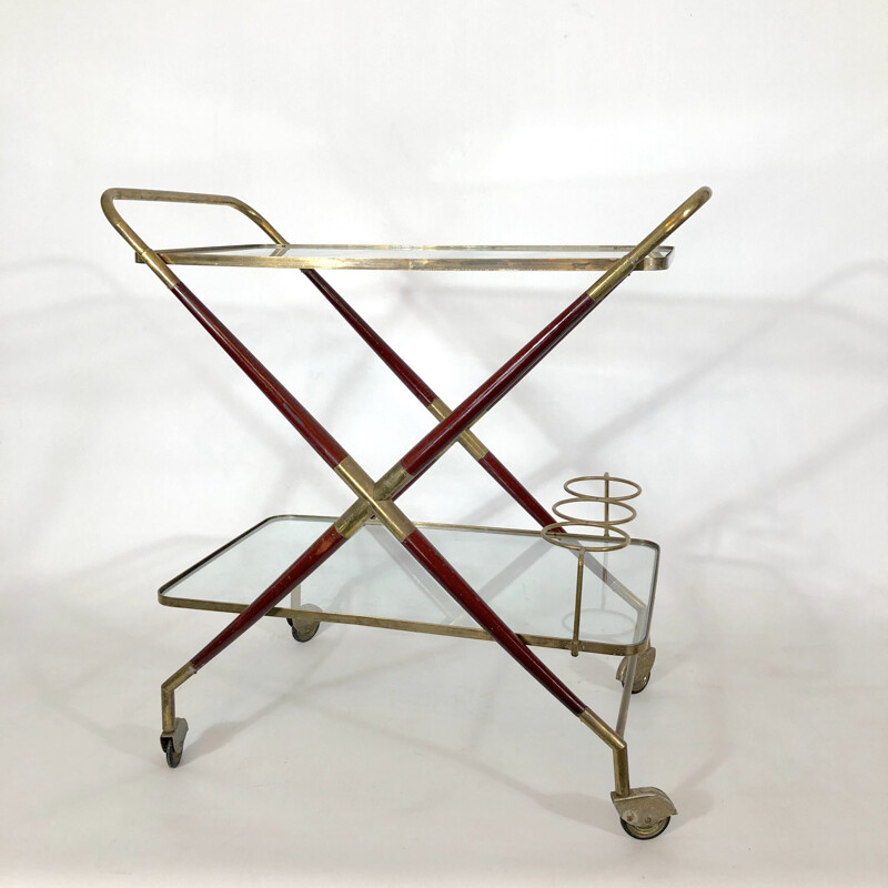 Mid-century bar trolley by Cesare Lacca, Italy 1950s