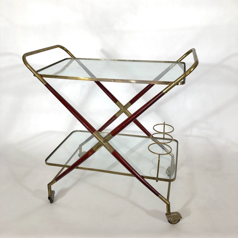 Mid-century bar trolley by Cesare Lacca, Italy 1950s