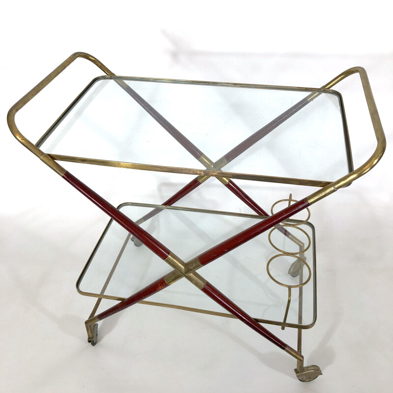 Mid-century bar trolley by Cesare Lacca, Italy 1950s