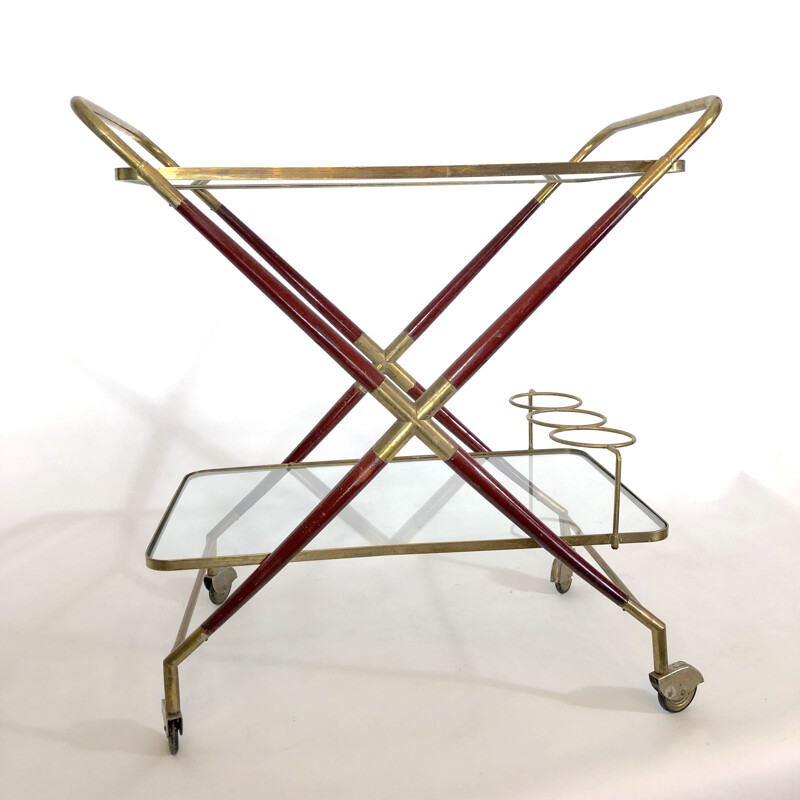 Mid-century bar trolley by Cesare Lacca, Italy 1950s