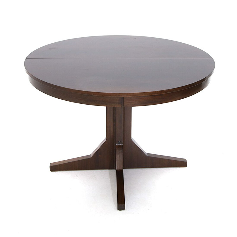 Vintage round extendable table, 1960s