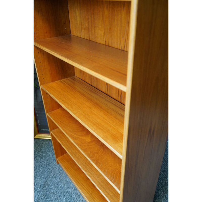 Minimalist vintage teak bookcase, Denmark 1960