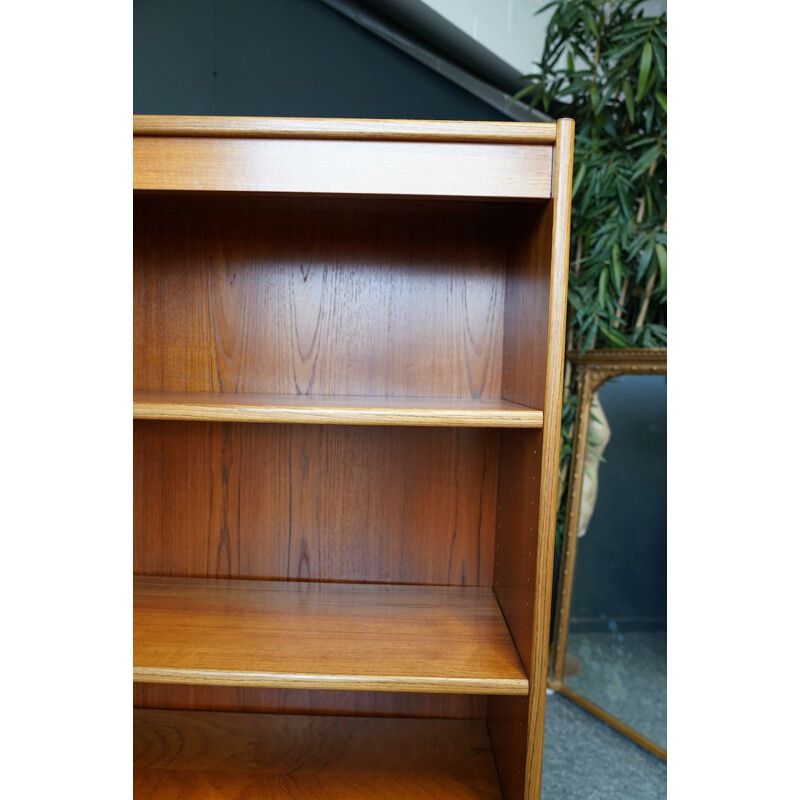 Minimalist vintage teak bookcase, Denmark 1960