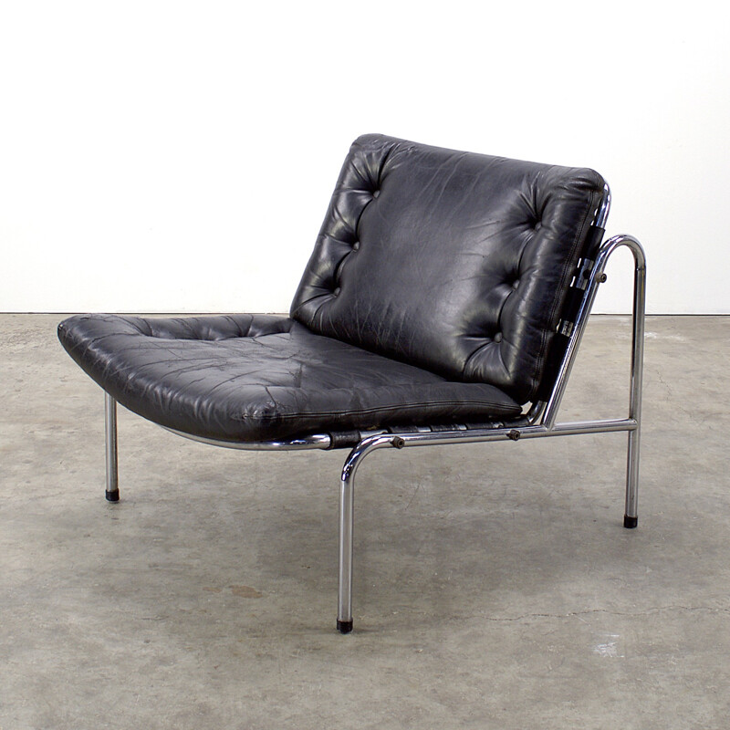 "Osaka" armchair in leather, Martin VISSER - 1970s