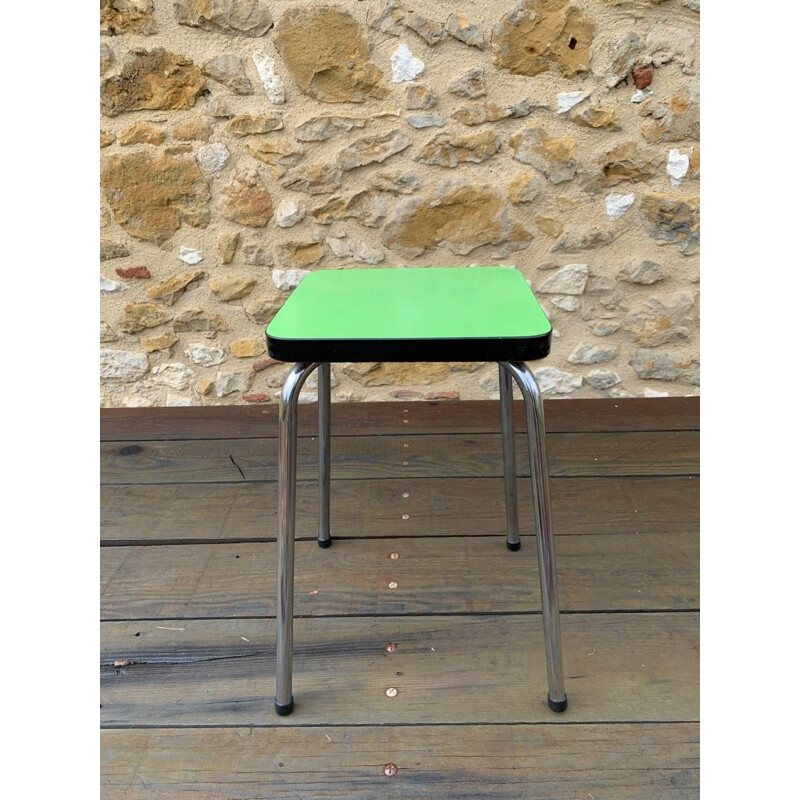 Vintage green formica stool, 1960