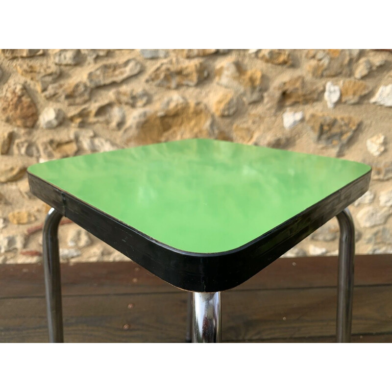 Vintage green formica stool, 1960