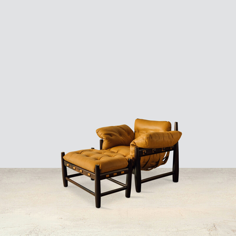 Vintage Mole armchair with ottoman by Sergio Rodrigues, 1961