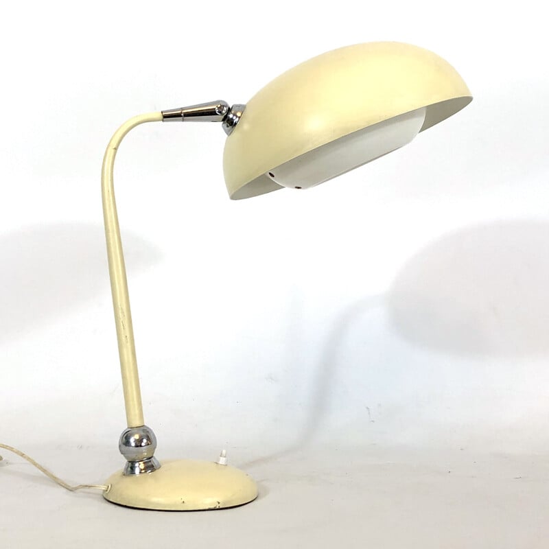 Lampe de bureau vintage articulée en laque et chrome par Stilnovo, 1950