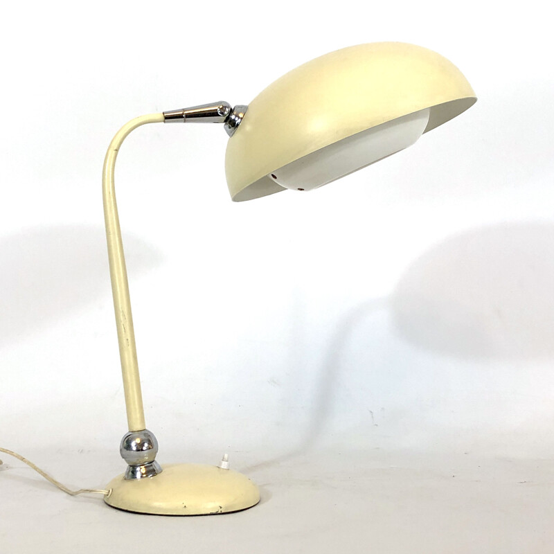 Vintage articulated desk lamp in lacquer and chrome by Stilnovo, 1950