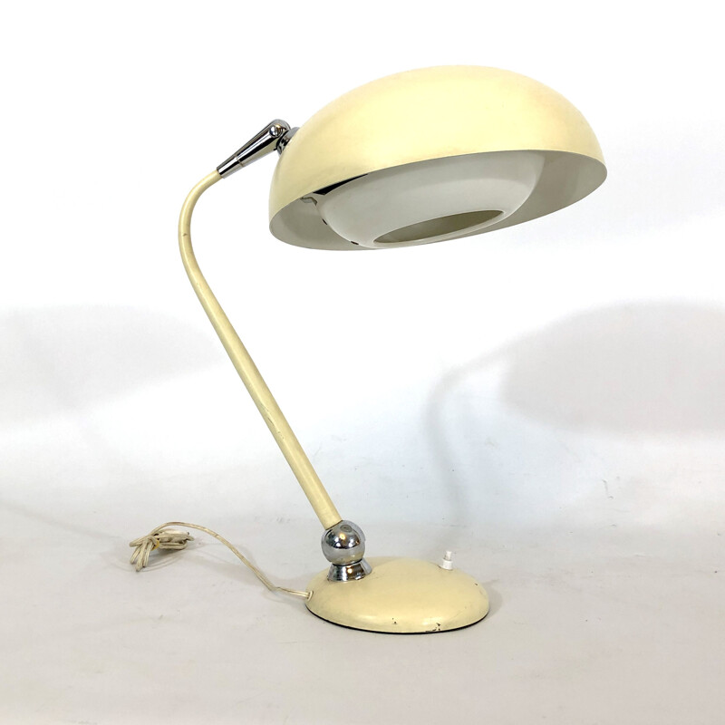 Vintage articulated desk lamp in lacquer and chrome by Stilnovo, 1950