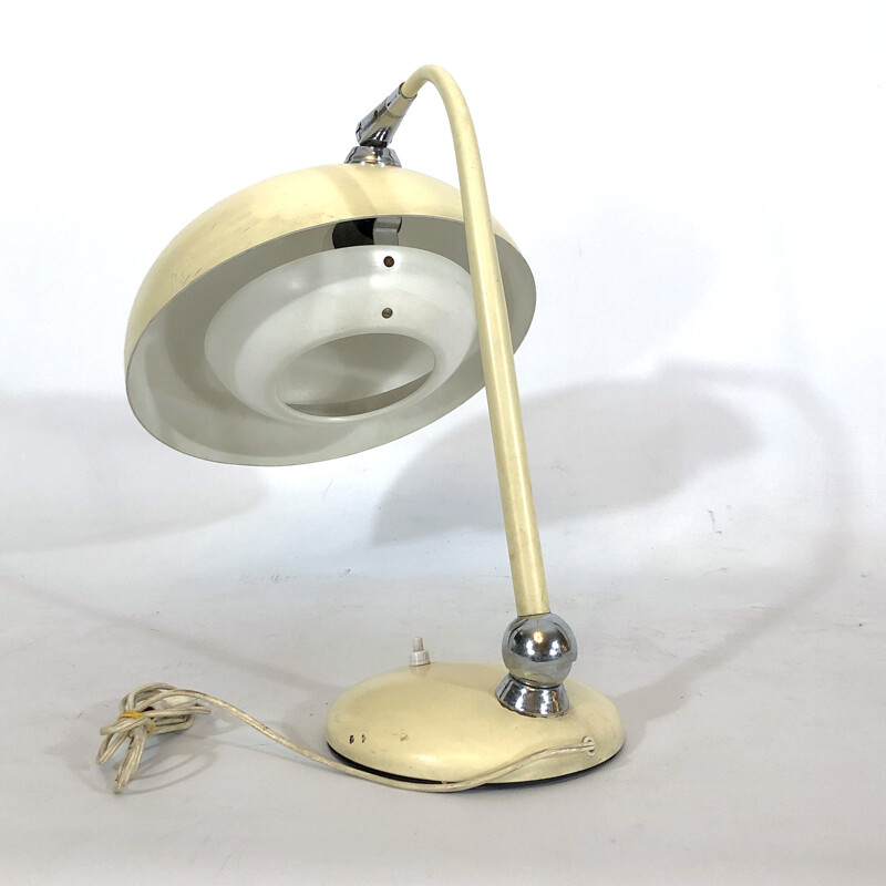 Vintage articulated desk lamp in lacquer and chrome by Stilnovo, 1950