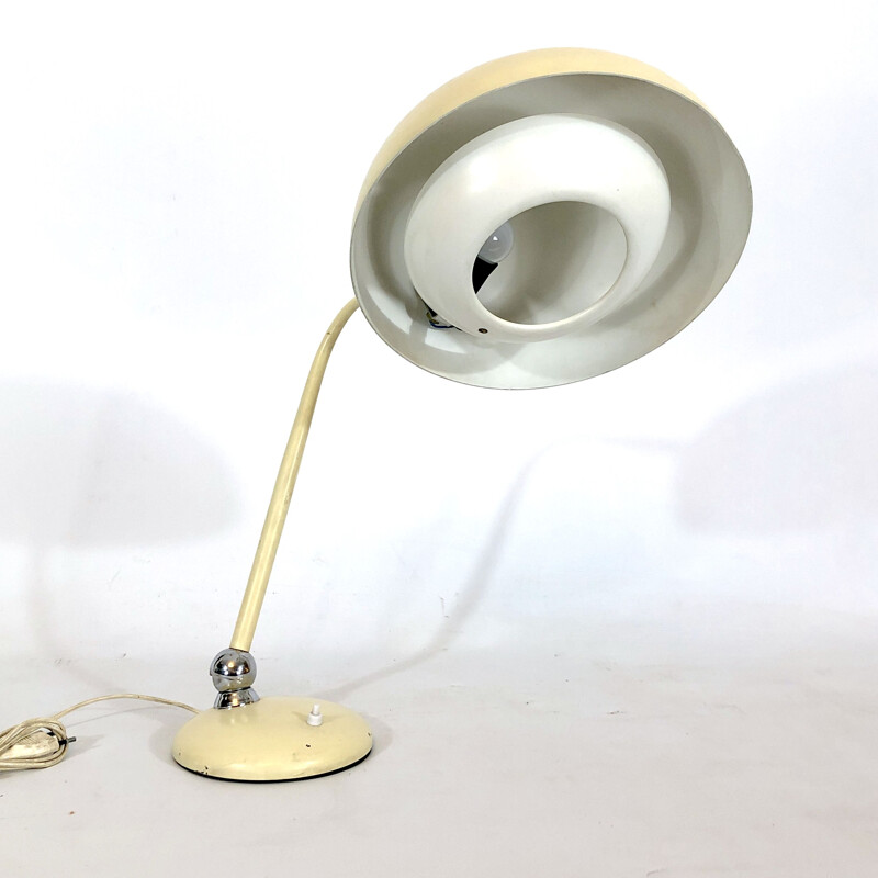 Vintage articulated desk lamp in lacquer and chrome by Stilnovo, 1950